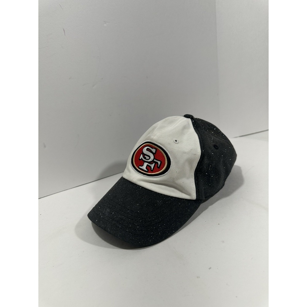 SAN FRANCISCO 49ers HAT WOMEN'S Team Apparel Glitter Sparkling Black SF Cap RAR